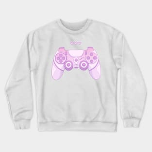 Cute game controller Purple Crewneck Sweatshirt